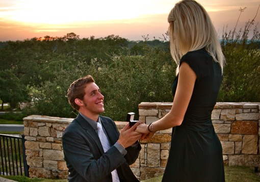 Zack proposing to Kristen