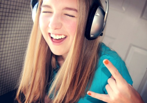Girl With Headphones