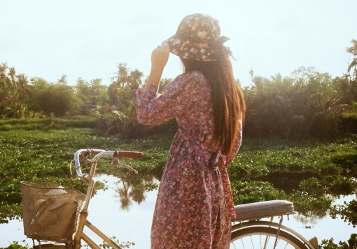 Girl with bike