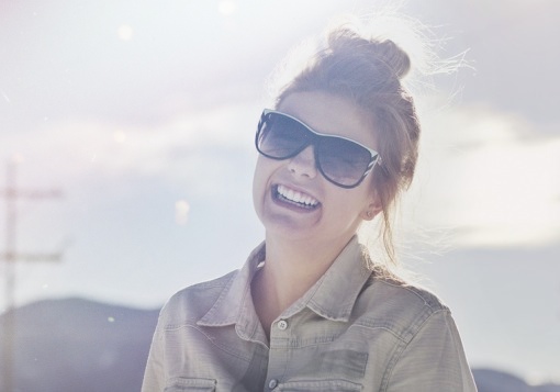 girl wearing sunglasses 