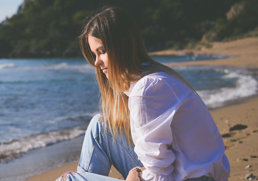 Girl looking out