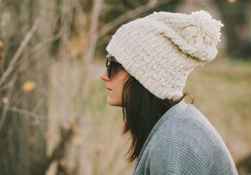 Girl thinking with hat on