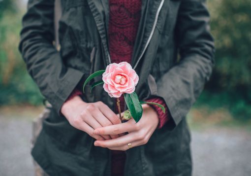 Girl Holding Flower