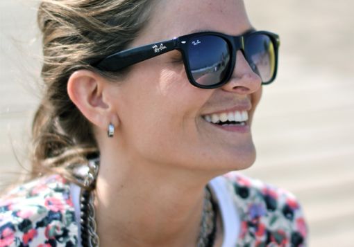 Girl smiling with sunglasses