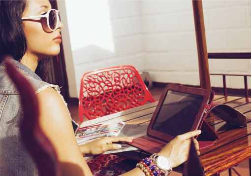 Girl Looking off with sunglasses