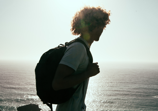 Guy with curly hair