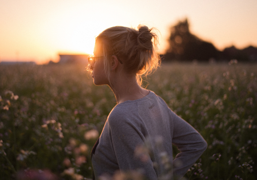 girl in field