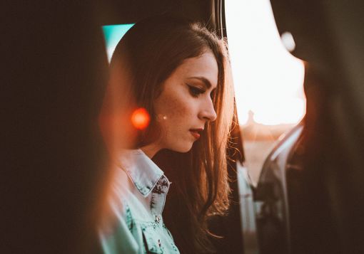 girl looking down