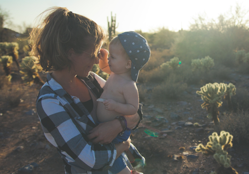 Woman and baby