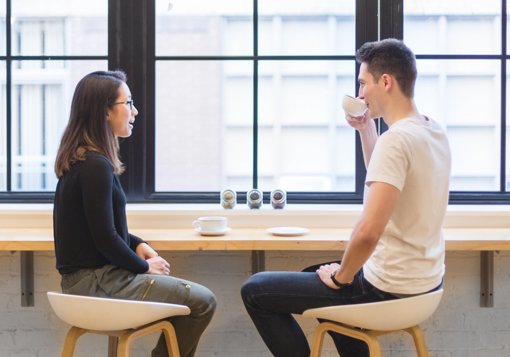 guy and girl talking