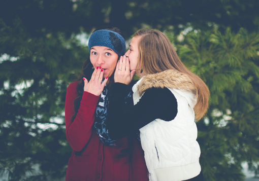 Girls gossipping